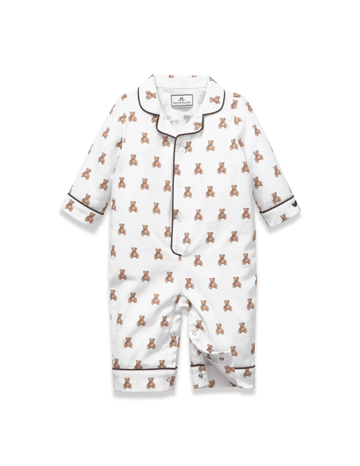 Twill Romper in Teddy Tales - Madison's Niche