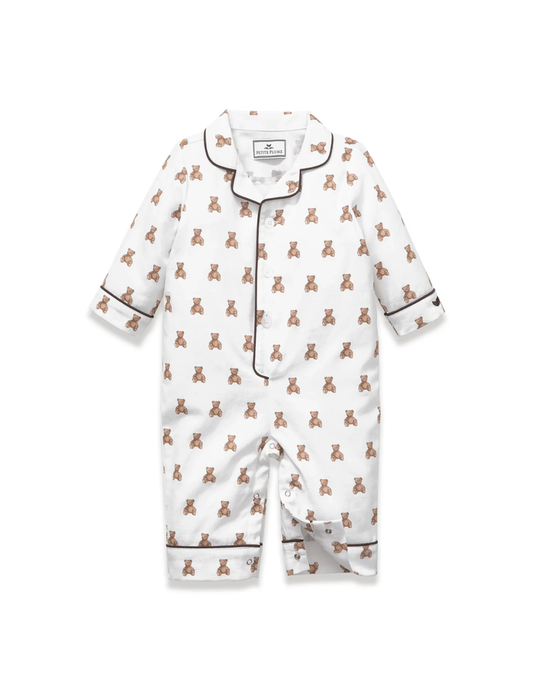 Twill Romper in Teddy Tales - Madison's Niche