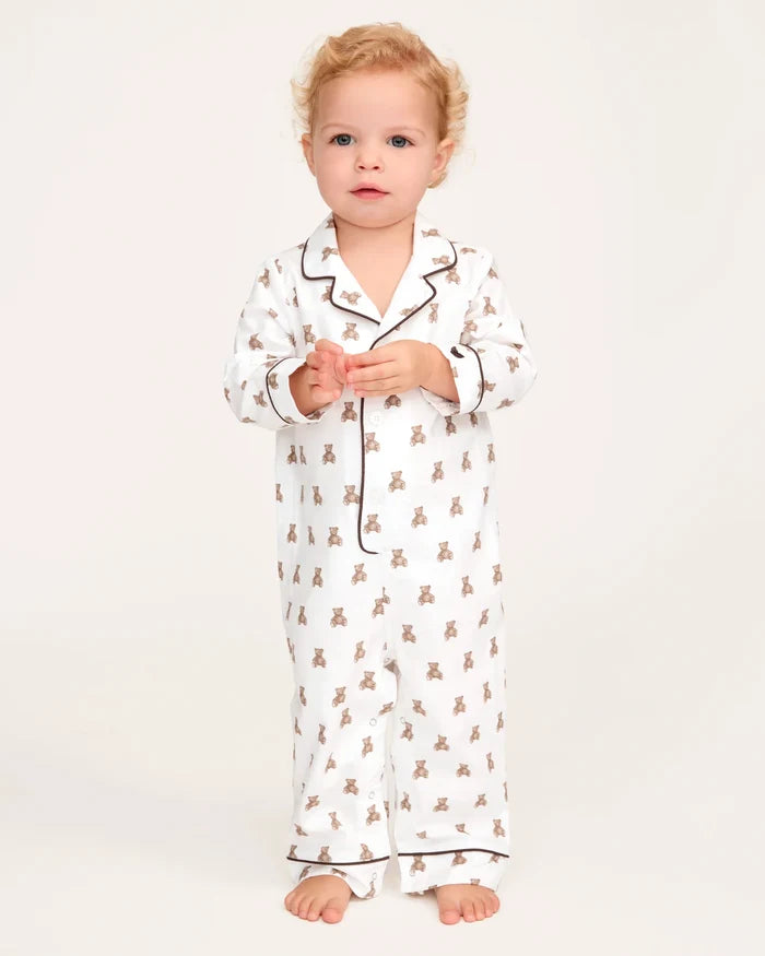 Twill Romper in Teddy Tales - Madison's Niche