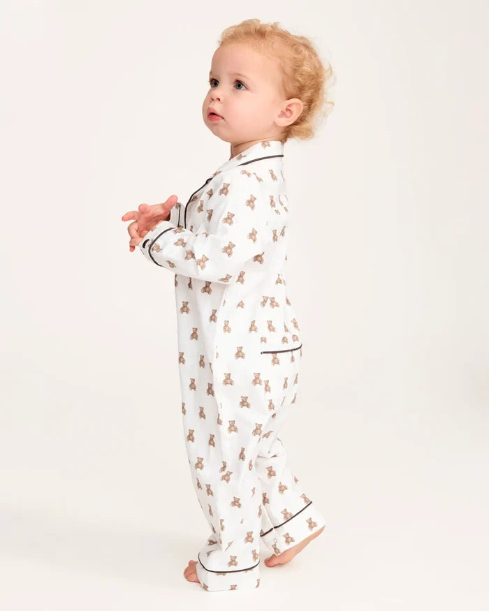 Twill Romper in Teddy Tales - Madison's Niche