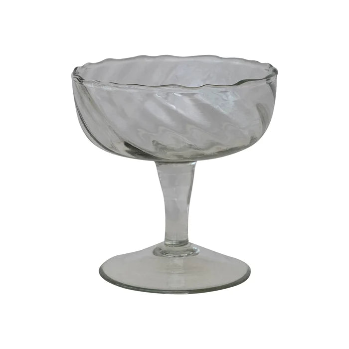 Twisted Stemmed Coupe Glass - Madison's Niche