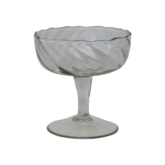 Twisted Stemmed Coupe Glass - Madison's Niche