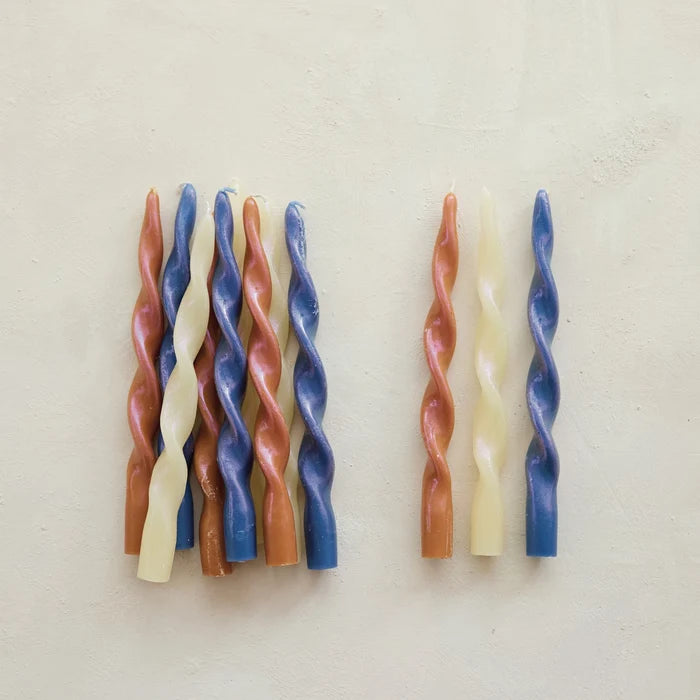 Twisted Tapers Set of 2 in Cream - Madison's Niche