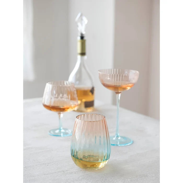 Two-Tone Fluted Wine Glass - Madison's Niche