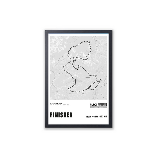 UCI GF Vosges - Framed finisher poster - Parcours - 30 x 45cm
