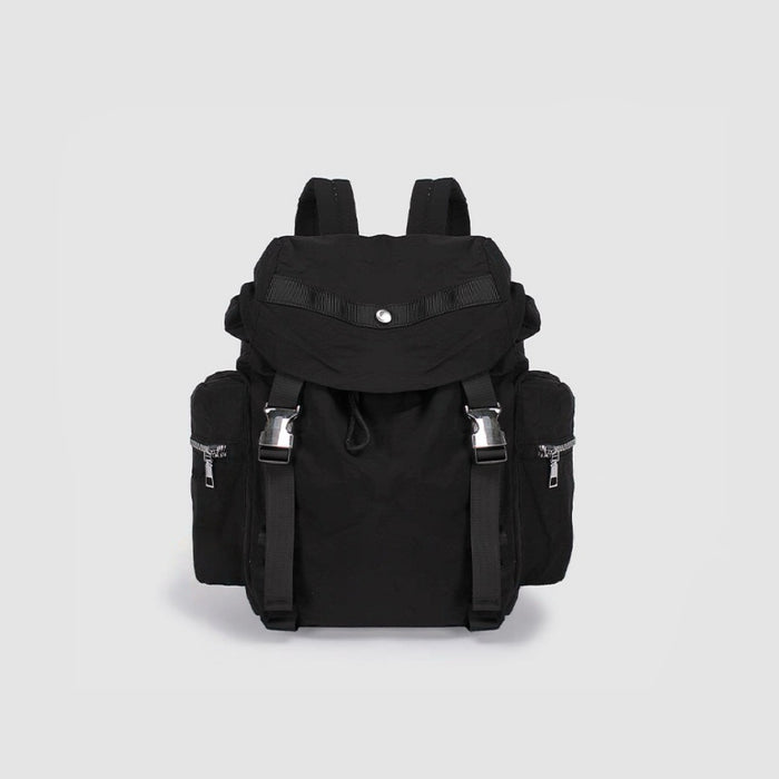 Flat lay of Ultralight Urban Daily Backpack in black, ideal for errands and gifting.