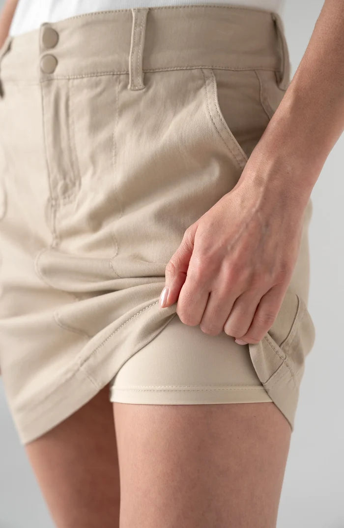 Utility Skort in Safari Sand - Madison's Niche