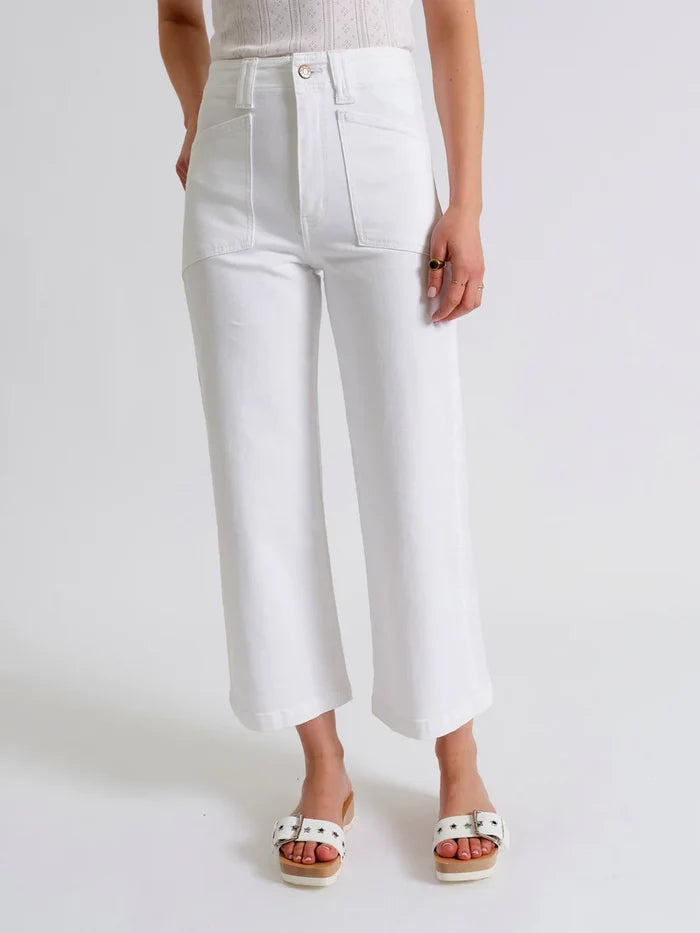 Valley Girl Wide Leg Ankle in Lamb - Madison's Niche
