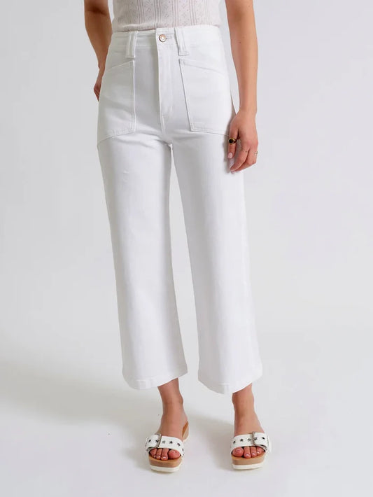 Valley Girl Wide Leg Ankle in Lamb - Madison's Niche