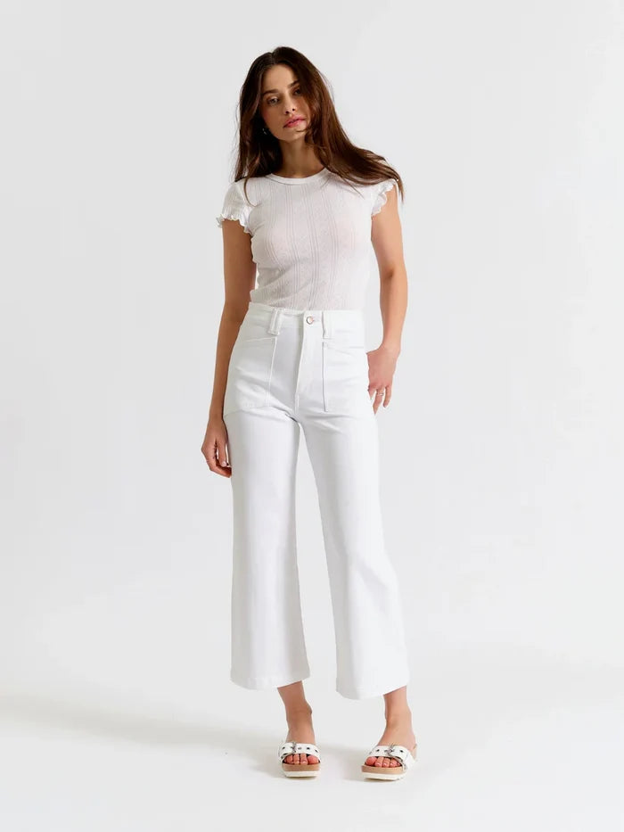 Valley Girl Wide Leg Ankle in Lamb - Madison's Niche