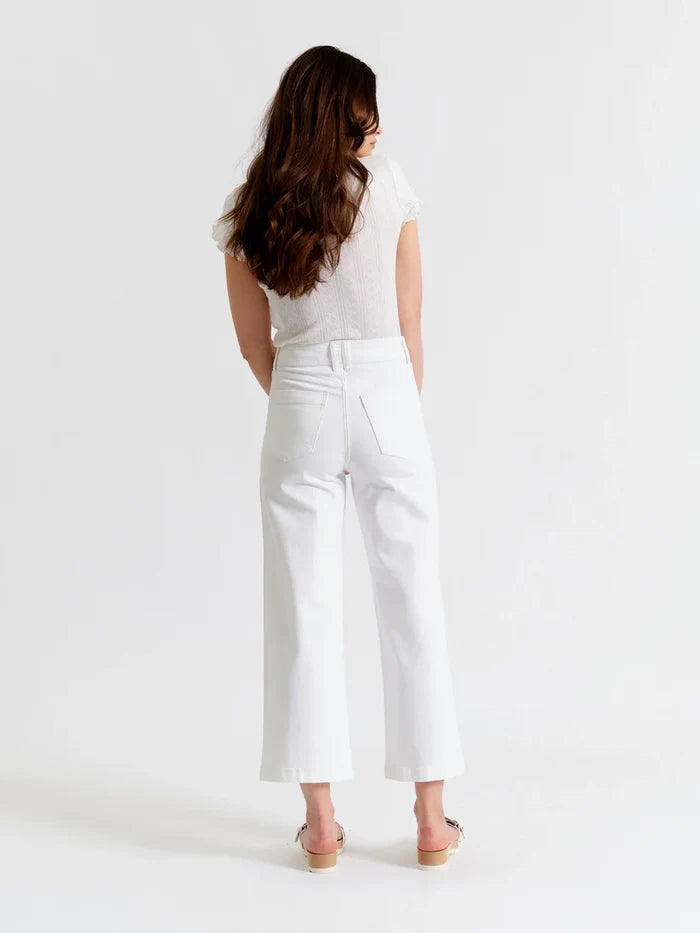 Valley Girl Wide Leg Ankle in Lamb - Madison's Niche