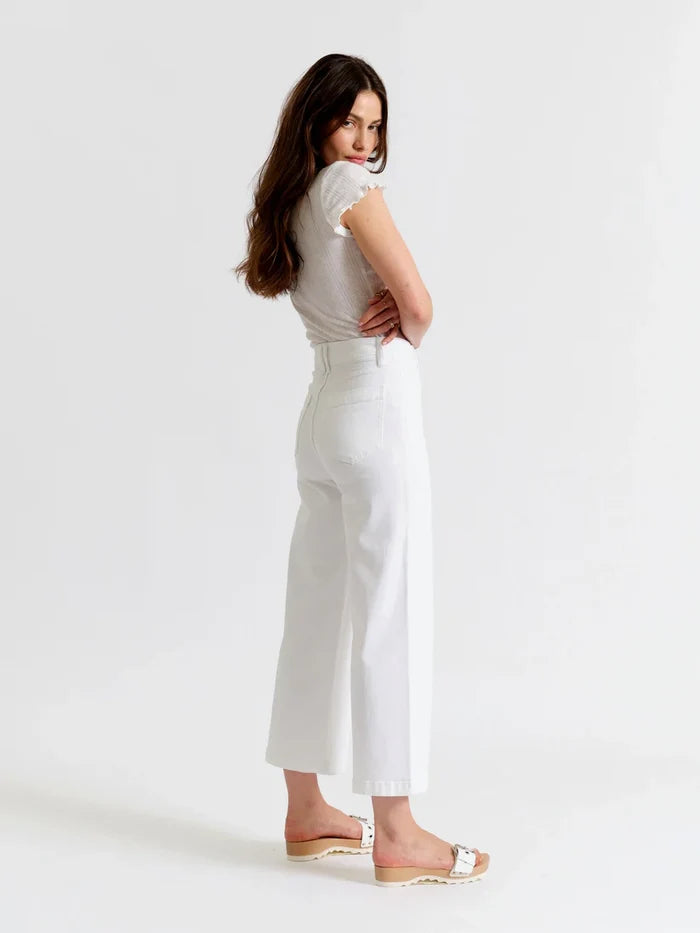 Valley Girl Wide Leg Ankle in Lamb - Madison's Niche