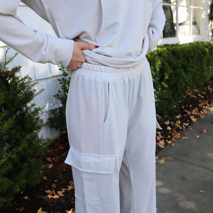 Vera Cargo Pant in Grey - Madison's Niche