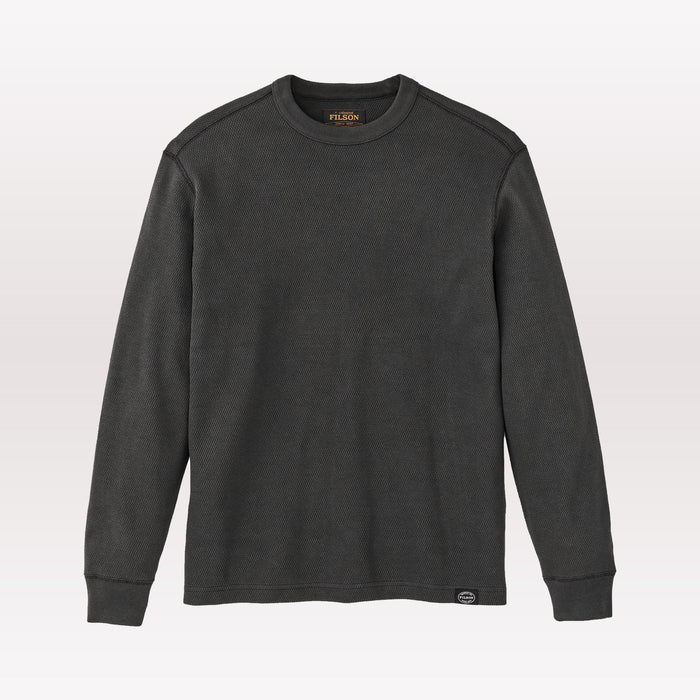Waffle Knit Crew - Faded Black