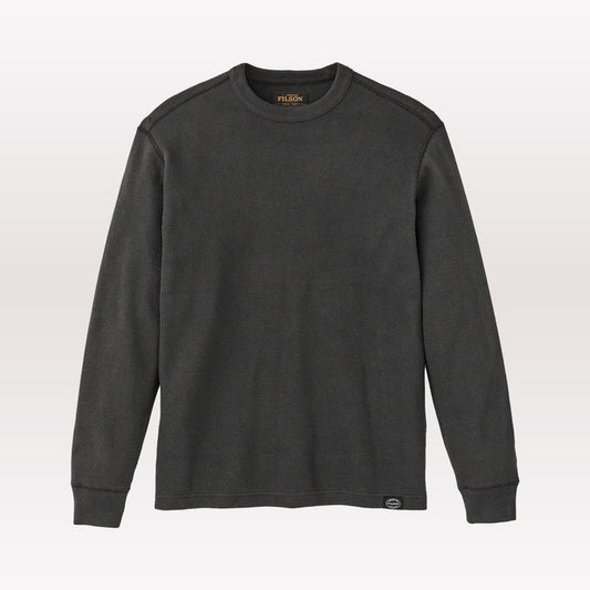 Waffle Knit Crew - Faded Black