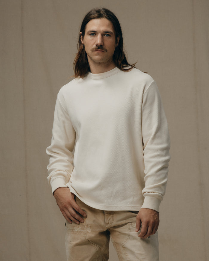 Waffle Knit Crew - Sand