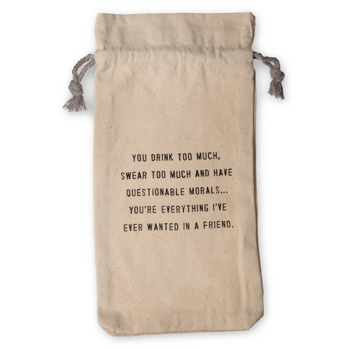 Wanted In A Friend Wine Bag - Madison's Niche