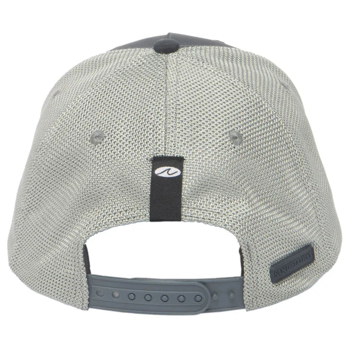 Water Performance Americana Fishing Trucker Hat in Charcoal - Madison's Niche