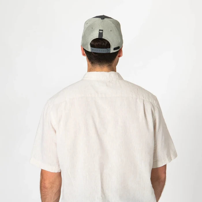Water Performance Americana Fishing Trucker Hat in Charcoal - Madison's Niche