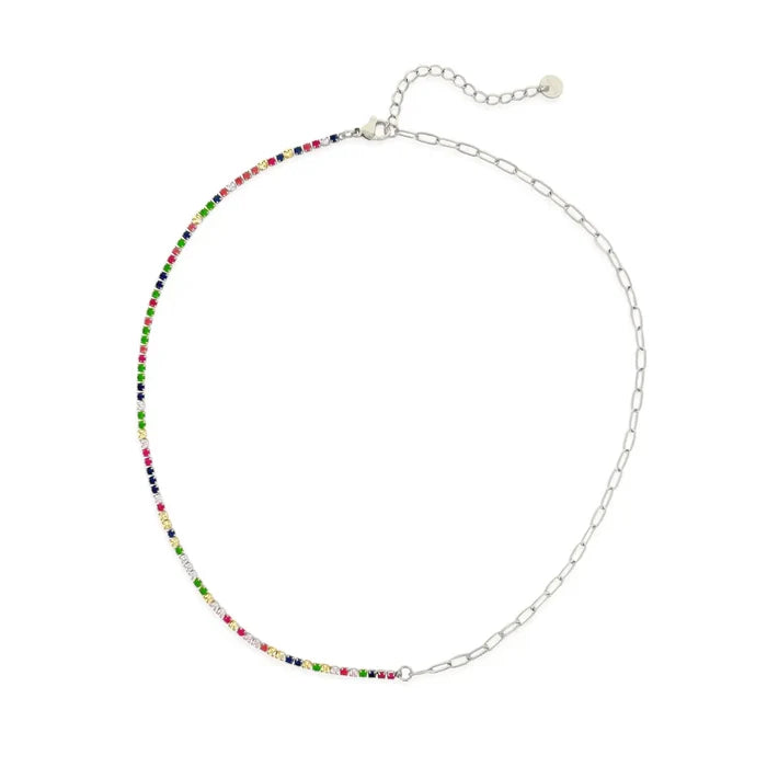Water Resistant Multi Necklace in Silver - Madison's Niche