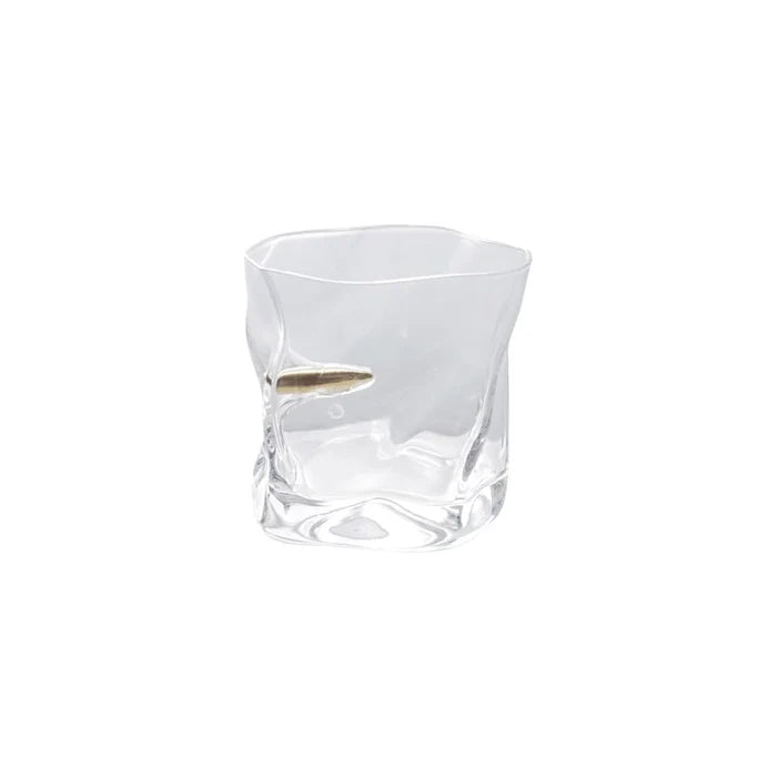 Whiskey Glass with Gold Bullet - Madison's Niche