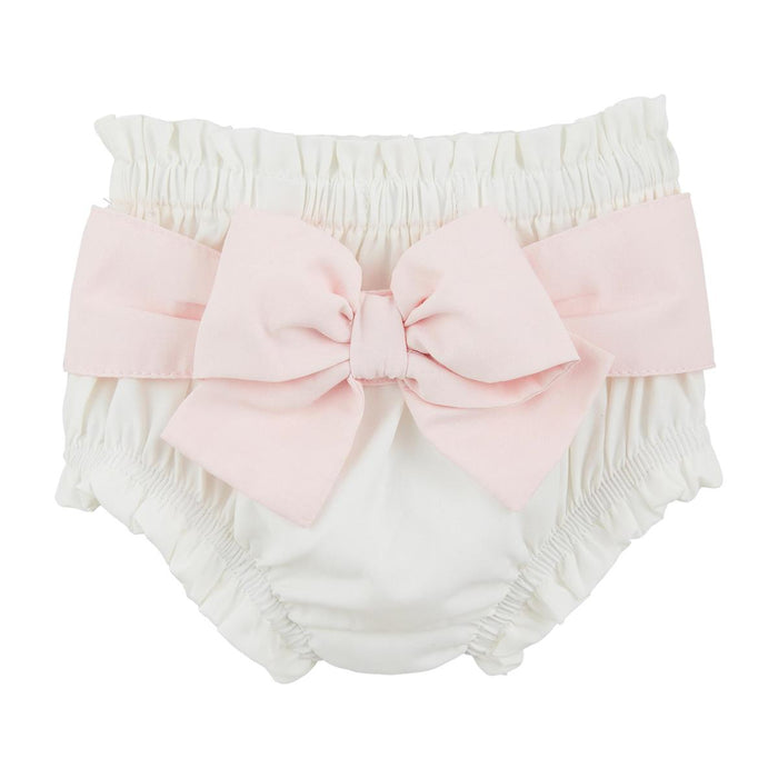 White Bow Diaper Cover - Madison's Niche