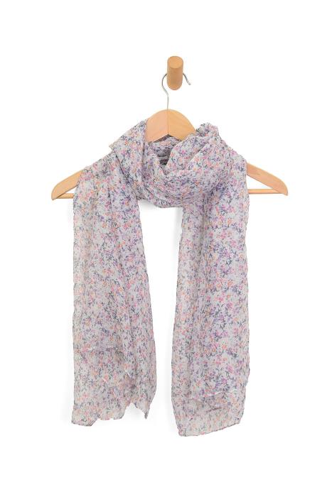White Darling Ditsy Floral Scarf - Madison's Niche