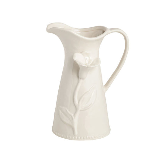 White Flower Pitcher - Madison's Niche