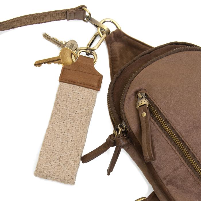 White Geo Keychain - Madison's Niche
