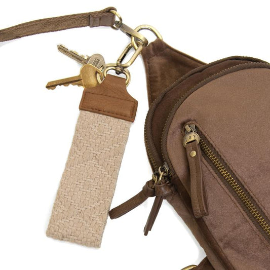 White Geo Keychain - Madison's Niche