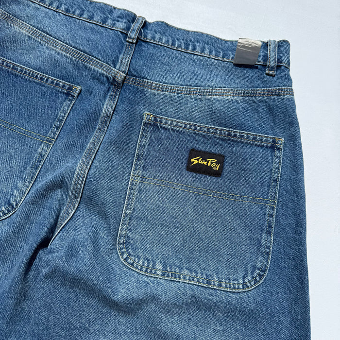 Wide 5 Short - 70s Stone Denim