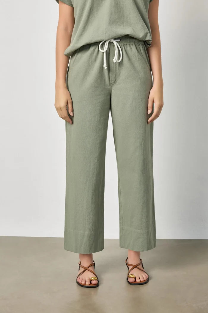Wide Leg Summer Pant in Sage - Madison's Niche