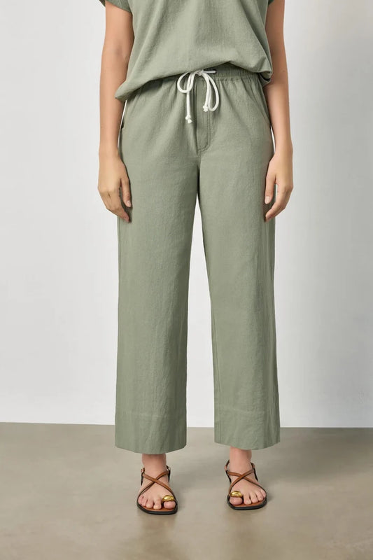 Wide Leg Summer Pant in Sage - Madison's Niche