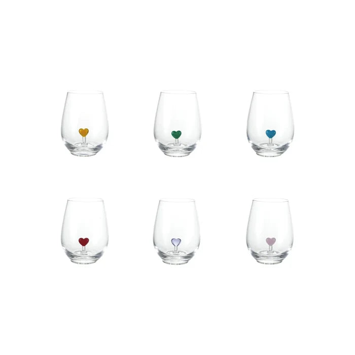 Wine Glass with Heart Center - Madison's Niche