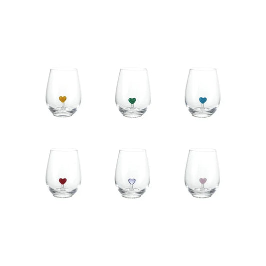 Wine Glass with Heart Center - Madison's Niche