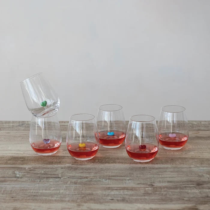 Wine Glass with Heart Center - Madison's Niche