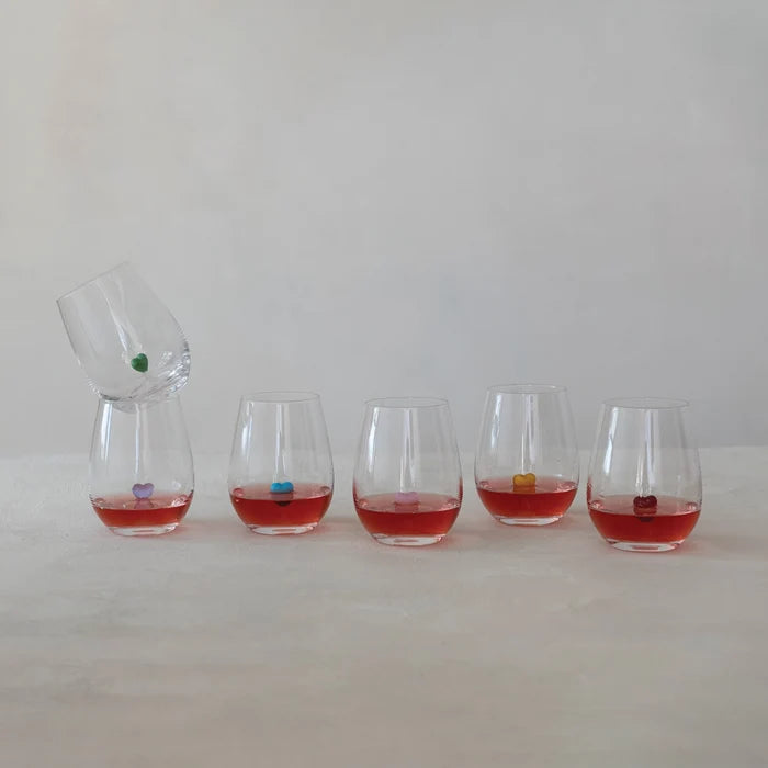 Wine Glass with Heart Center - Madison's Niche