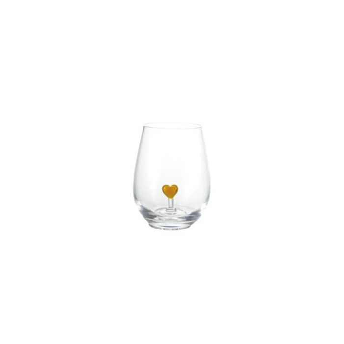 Wine Glass with Heart Center - Madison's Niche