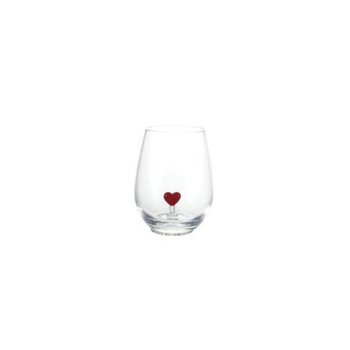 Wine Glass with Heart Center - Madison's Niche
