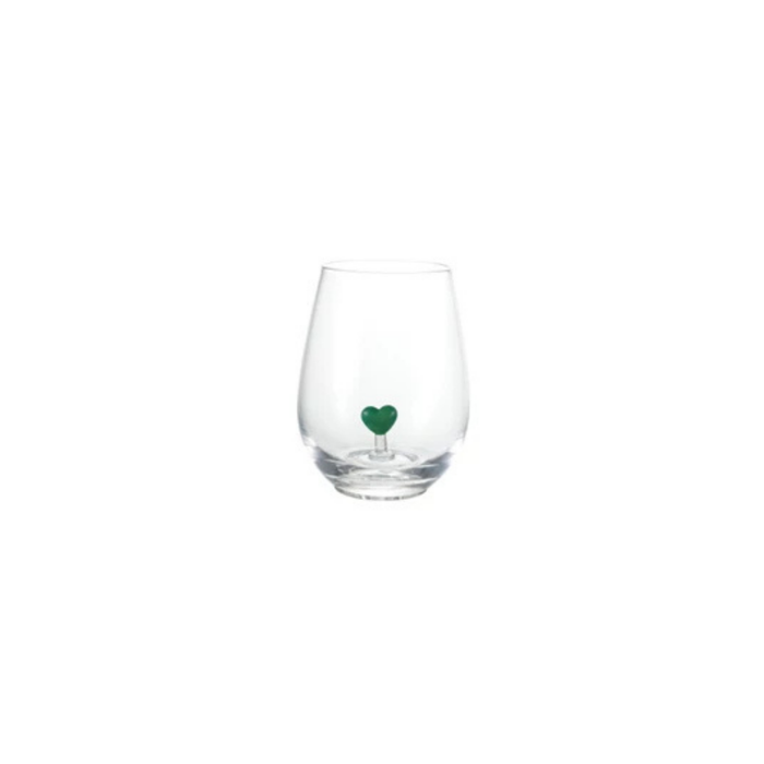 Wine Glass with Heart Center - Madison's Niche