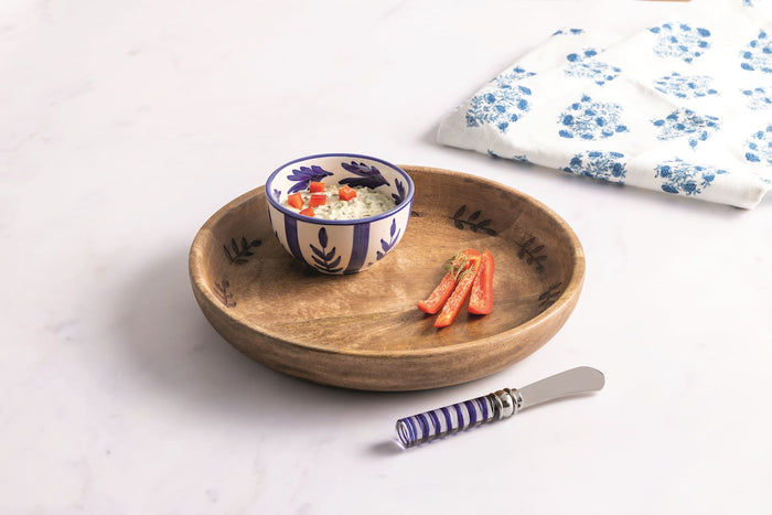 Wood And Ceramic Chip And Dip - Madison's Niche