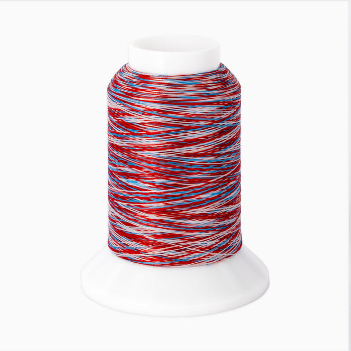 Woolly Nylon #VA105 - Variegated Red, White, & Blue Cone