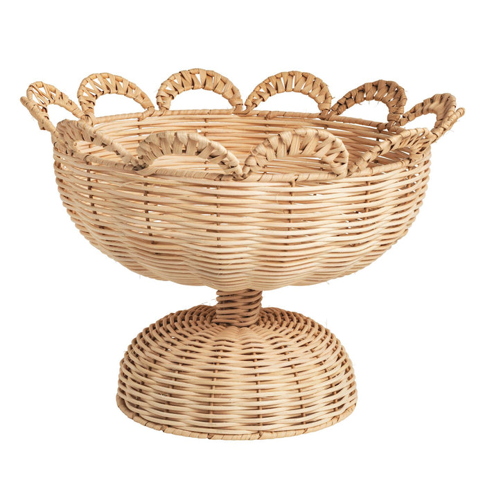 Woven Pedestal Basket - Madison's Niche