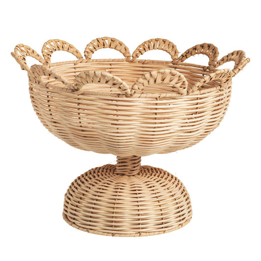 Woven Pedestal Basket - Madison's Niche