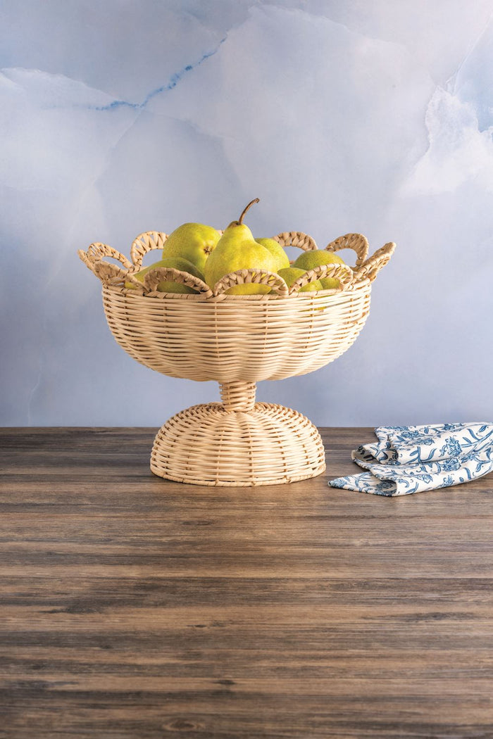 Woven Pedestal Basket - Madison's Niche