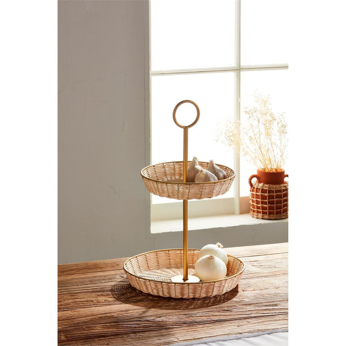 Woven Tiered Sever - Madison's Niche