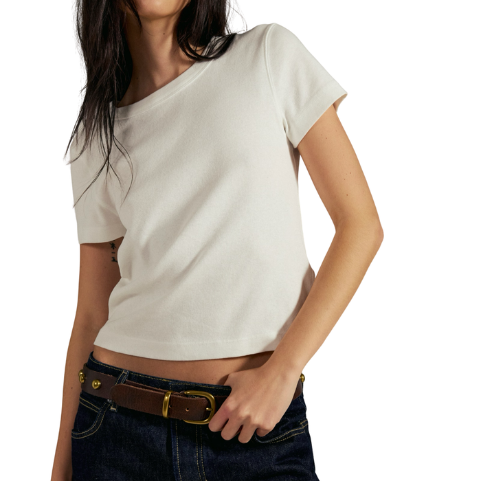 WTF Atlas Crew Tee in Ivory - Madison's Niche