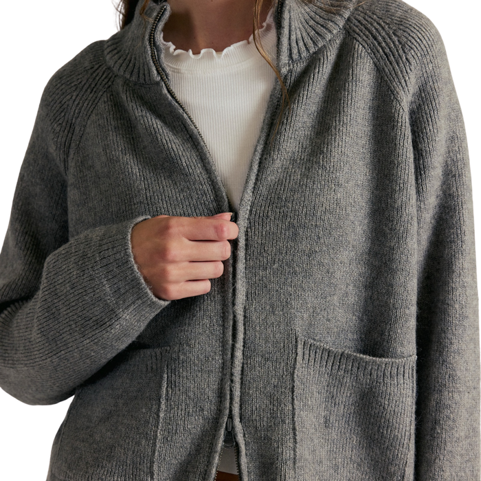 WTF On It Half Zip in Grey