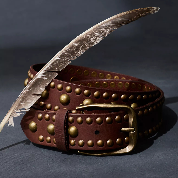 WTF Sola Stud Belt in Cognac