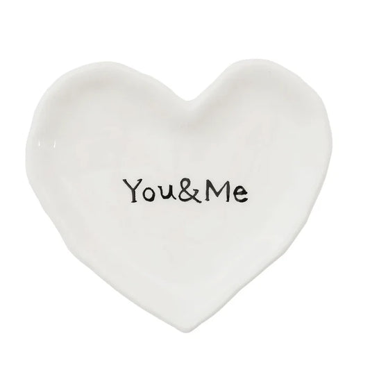 You and Me Heart Dish - Madison's Niche